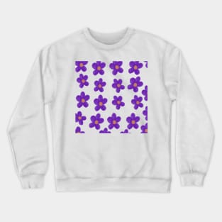 Purple Flowers Watercolor Crewneck Sweatshirt